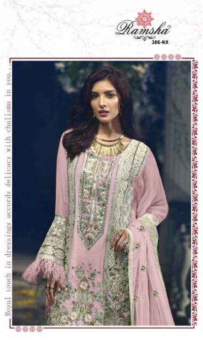 R 386 NX By Ramsha Designer Women Pakistani Salwar Kameez